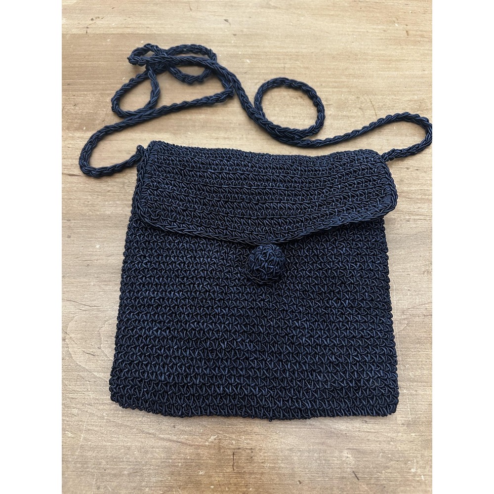 Walborg Woven Crossbody Bag Womens Small Purse Handbag Button Flap Vintage